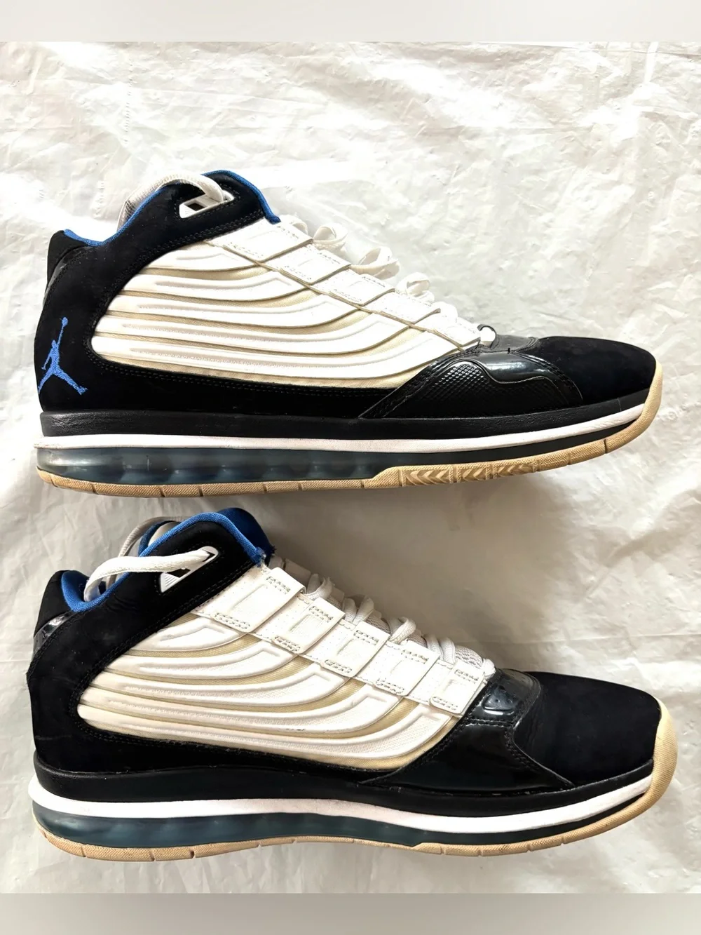 Jordan Navy White Black Big Ups Varsity Roya Sneakers SZ 11.5 Worn 1X Indoors